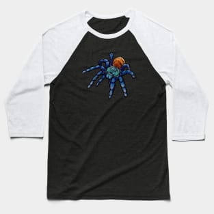 Greenbottle Blue Tarantula with Black Outline Baseball T-Shirt